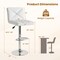 PU Leather Bar Stools Set of 2 with Backrest, Adjustable Height, Modern Design, Comfortable Seating